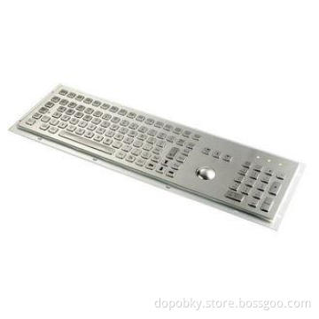 Weatherproof 107 Keys Stainless Steel Metal Keyboard With T